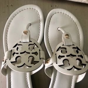 Tory Burch White Miller Sandal / Size 6.5